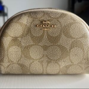 Coach Metallic Gold Cosmetic Pouch